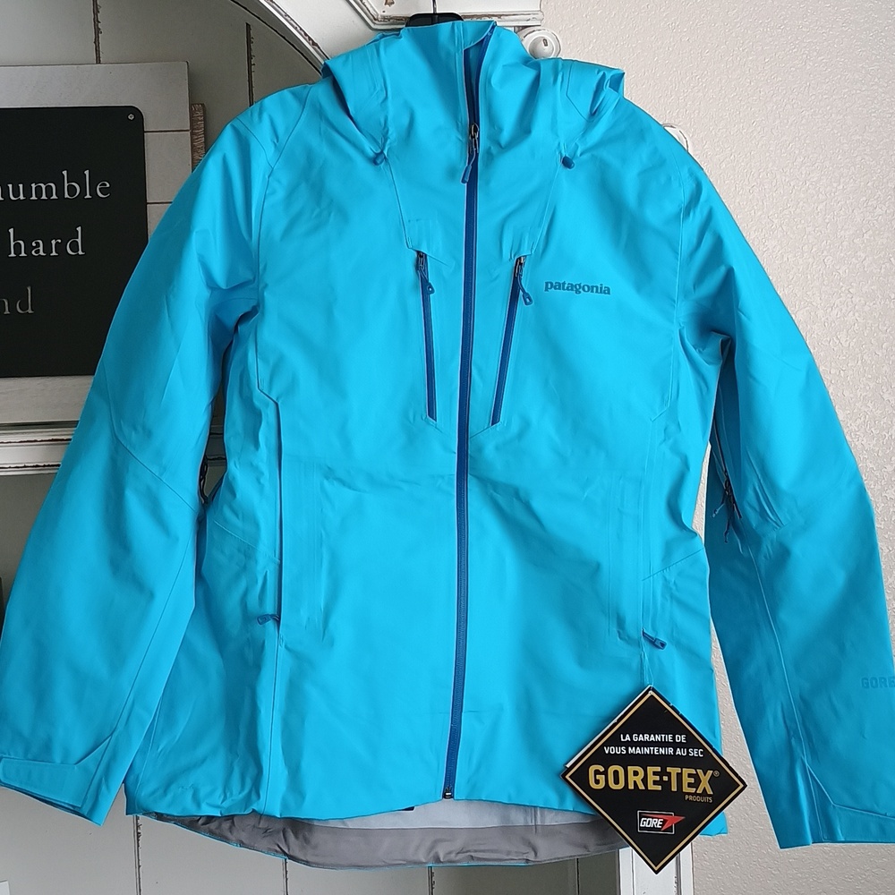 NWT Patagonia Triolet Jacket, Ultramarine Turquoise Wm's LG Gore-Tex - Picture 8 of 9